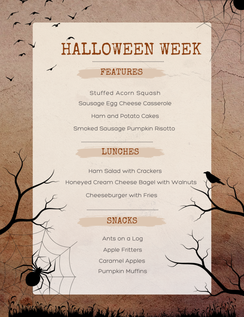 Halloween Menu