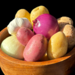 Root vegetables in pantry